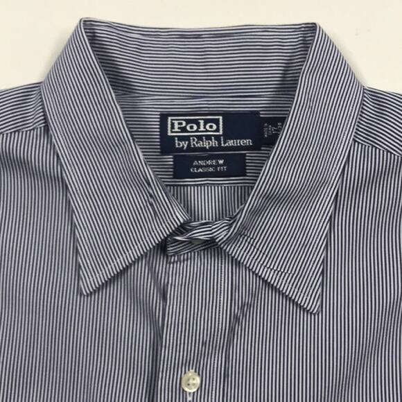 Polo by Ralph Lauren Other - RALPH LAUREN POLO Mens 17 Blue Stripe Dress Shirt
